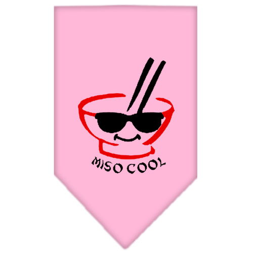 Miso Cool Screen Print Bandana Light Pink Large